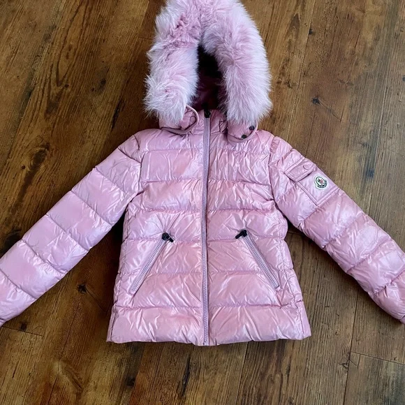MONCLER Pink Girls Down Jacket
